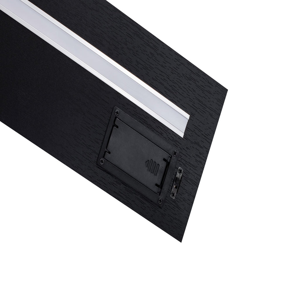 Floating Shelves  15.75 Wall Mounted Wood Shelves For Bathroom, Bedroom, Living Room, Kitchen, Hanging Shelf For Books Storage Decor With Invisible Brackets, Built-in LED Lighting, Black