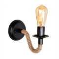 Retro Creative Wrought Iron Twine Wall Lamp Bedside Lamp
