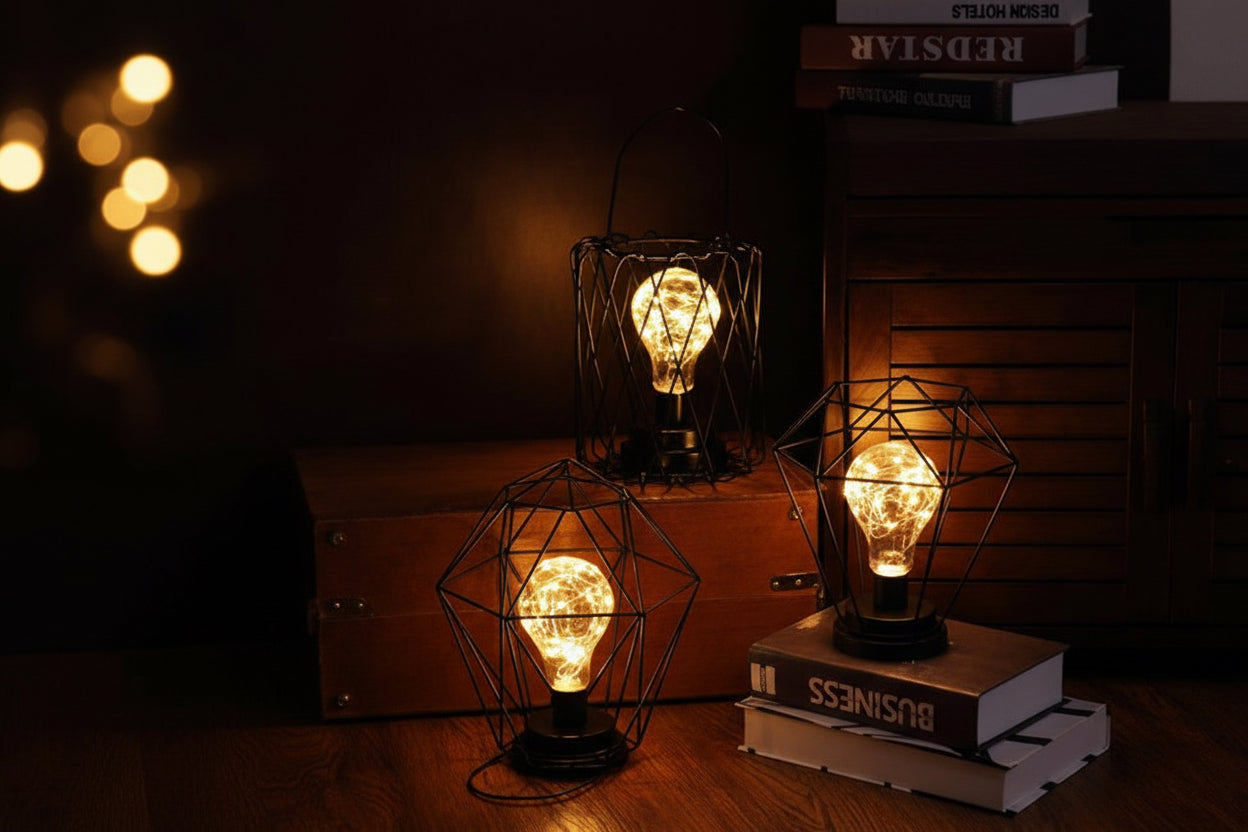 Minimalist hollow table lamps