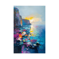 Handmade Oil Painting Canvas Wall Art Decoration Abstract Mediterranean Scenery Pictures For Home Decor Rolled Frameless Unstretched Painting