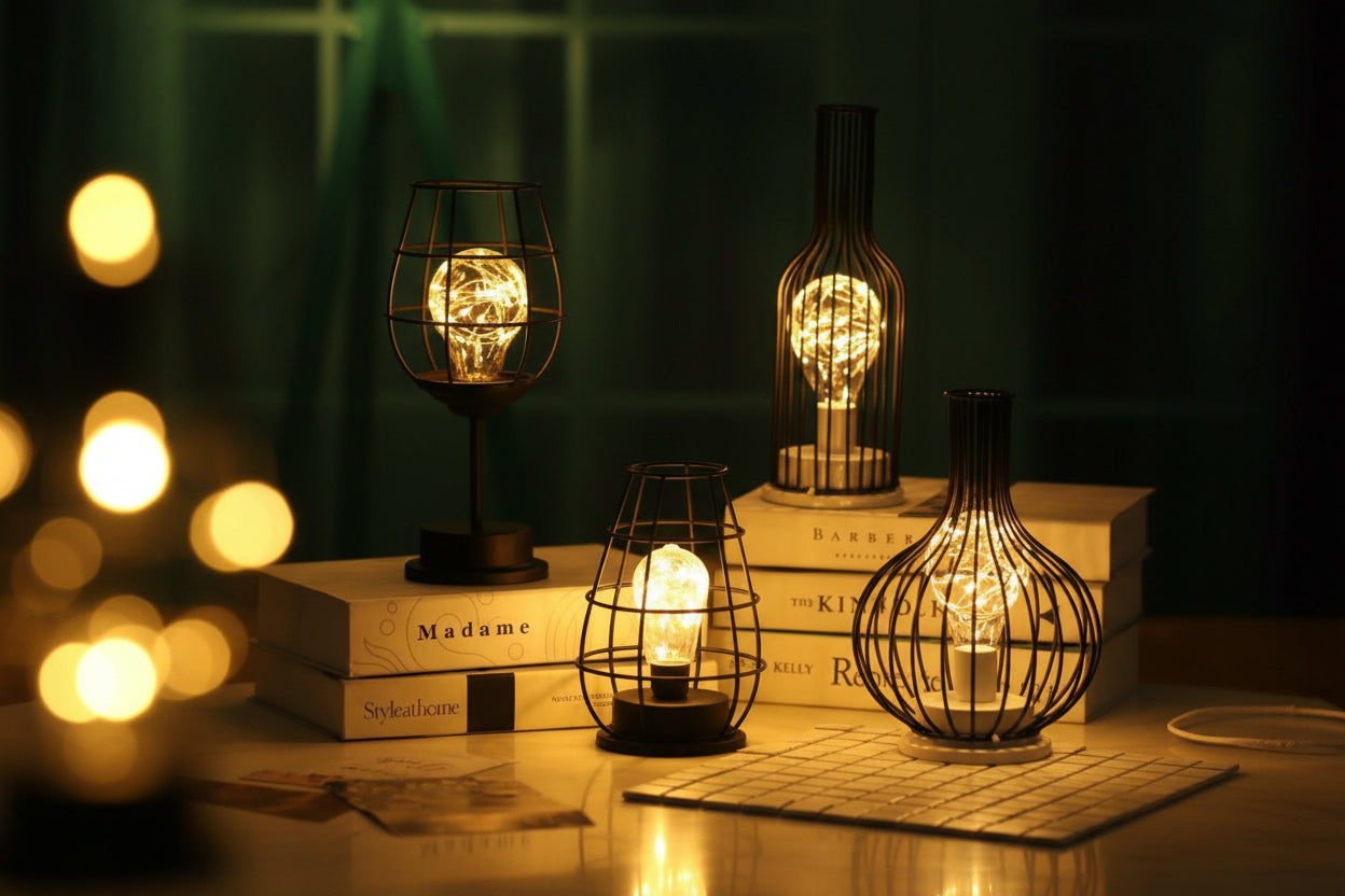 Minimalist hollow table lamps