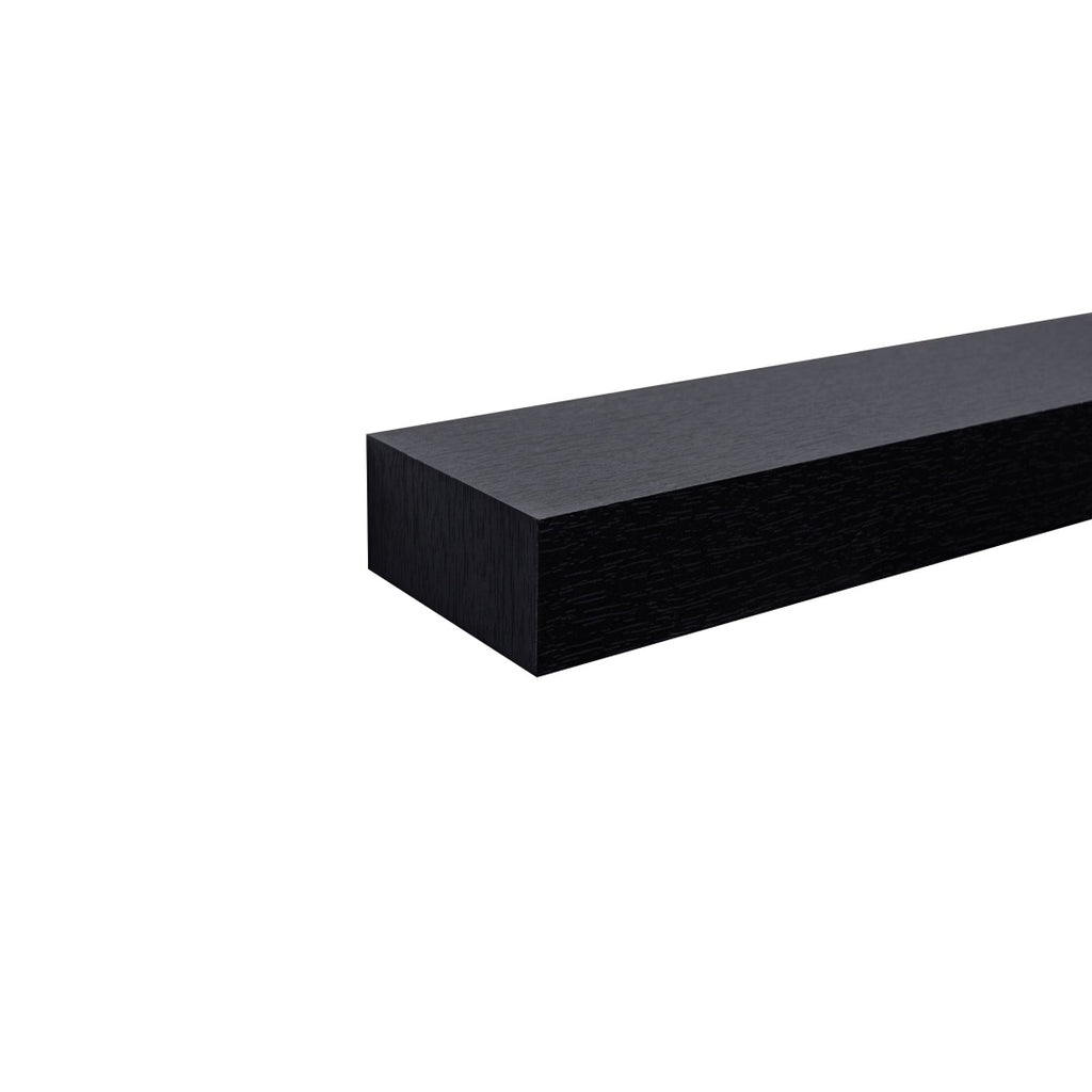 Floating Shelves  15.75 Wall Mounted Wood Shelves For Bathroom, Bedroom, Living Room, Kitchen, Hanging Shelf For Books Storage Decor With Invisible Brackets, Built-in LED Lighting, Black