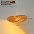 Bamboo Hanging Lamp Straw Hat-shaped Hanging Lamp