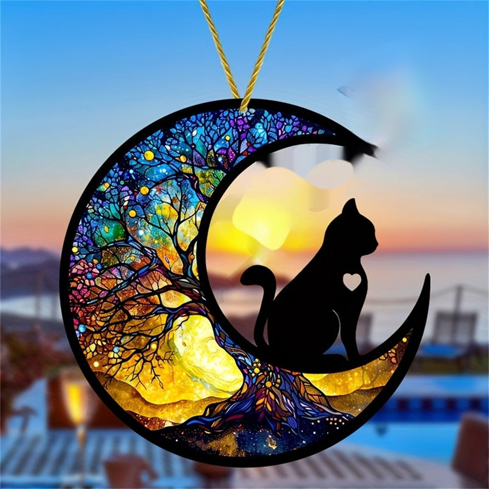 Home Decor Handmade Cat Courtyard Acrylic Sign