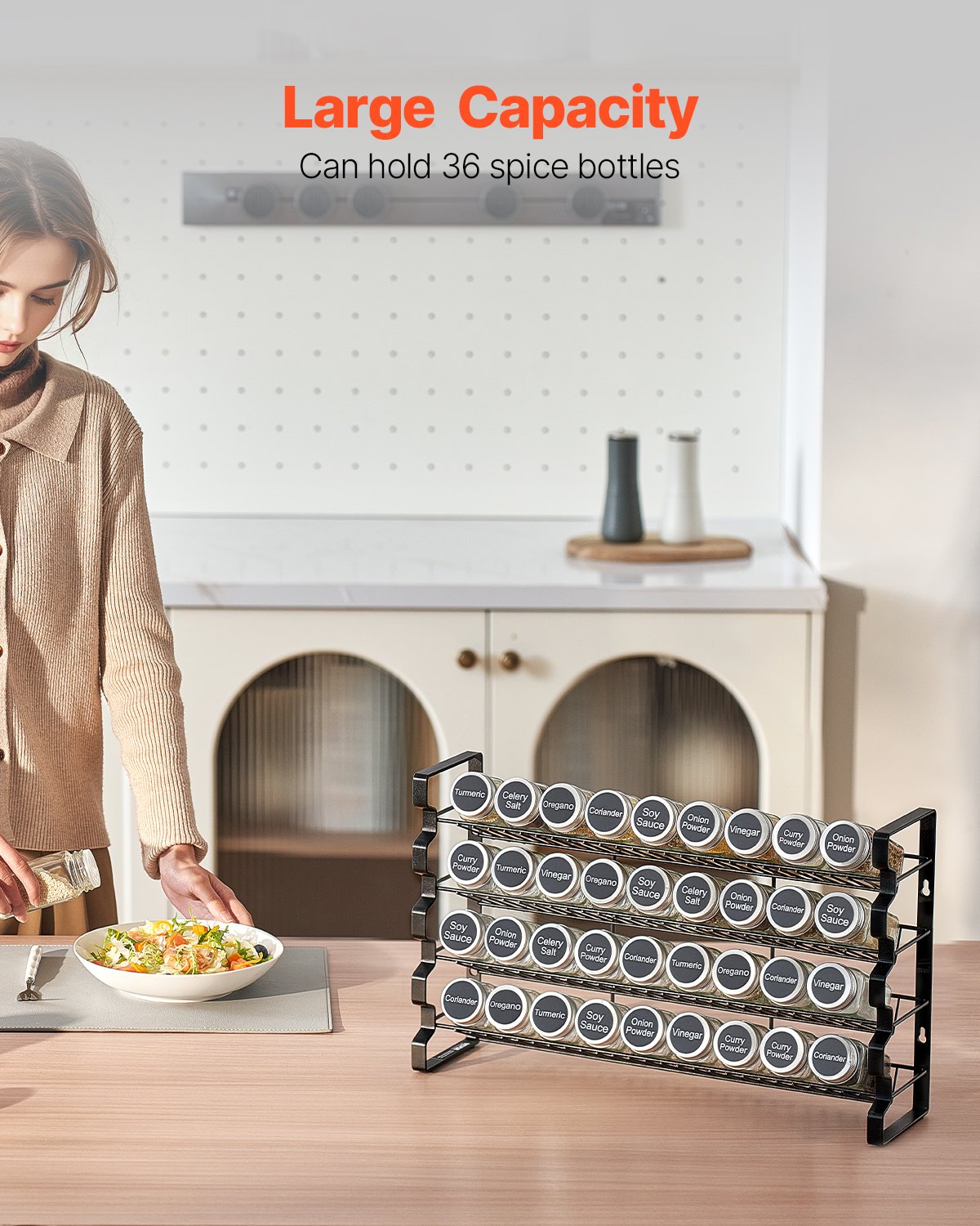 Spice Rack Organizer For Cabinet Kitchen Countertop Seasoning Organizer 23x16 In