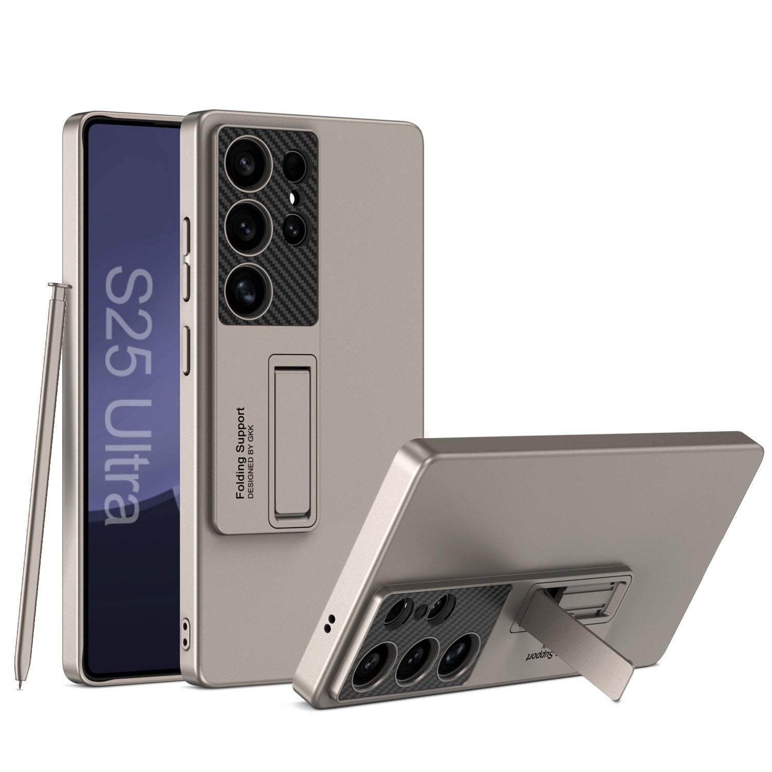 S25ultra Phone Case Ultra-thin Magnetic Bracket Drop-resistant Protective Cover