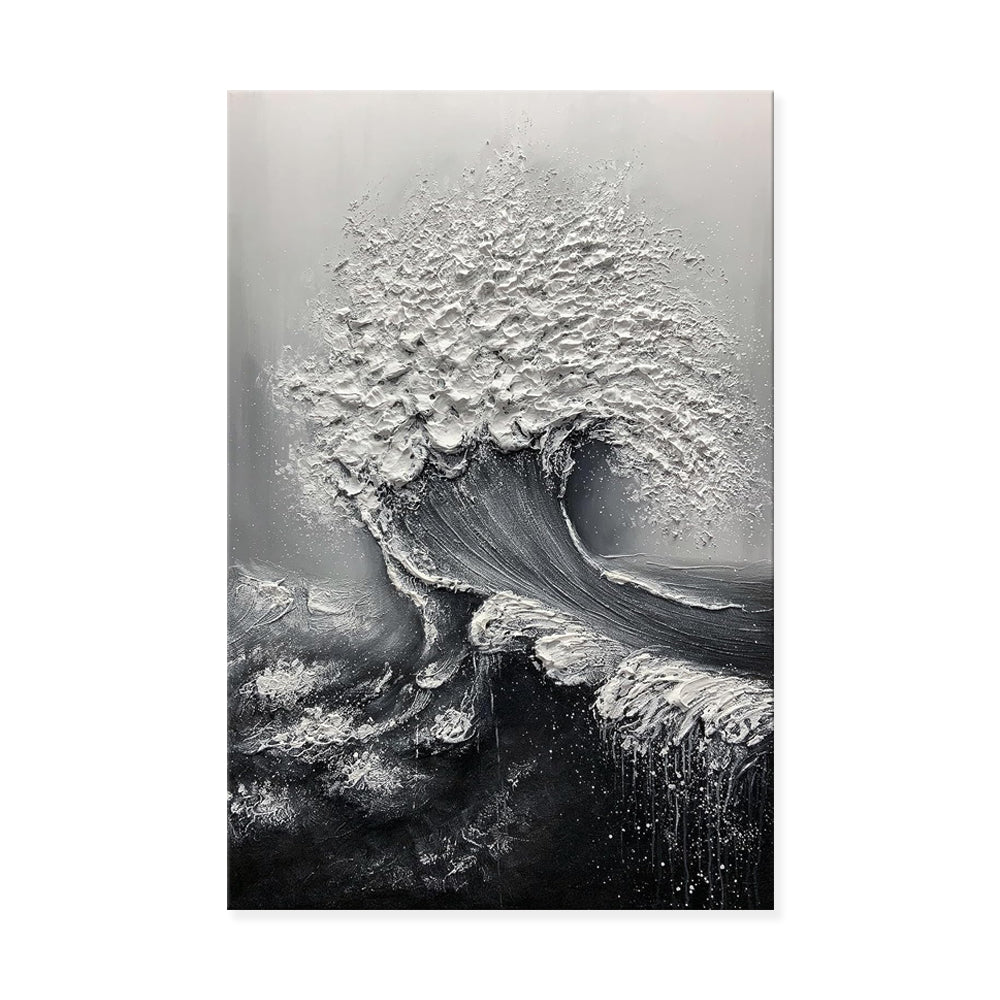 Abstract 3D Ocean Wave Thick Art Hand-painted Oil Painting Room Decor Art Paintings Wall Pictures Artwork For Home Decor