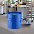 Fryer Grease Bucket, 10 Gal Oil Disposal Caddy Carbon Steel Fryer Oil Bucket With Rust-Proof Coating, Oil Transport Container With Lid, Lock Clips, Filter Bag For Hot Cooking Oil Filtering, Blue