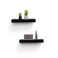 Floating Shelves  15.75 Wall Mounted Wood Shelves For Bathroom, Bedroom, Living Room, Kitchen, Hanging Shelf For Books Storage Decor With Invisible Brackets, Built-in LED Lighting, Black