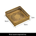 Brass Carved Tray For Home Decor