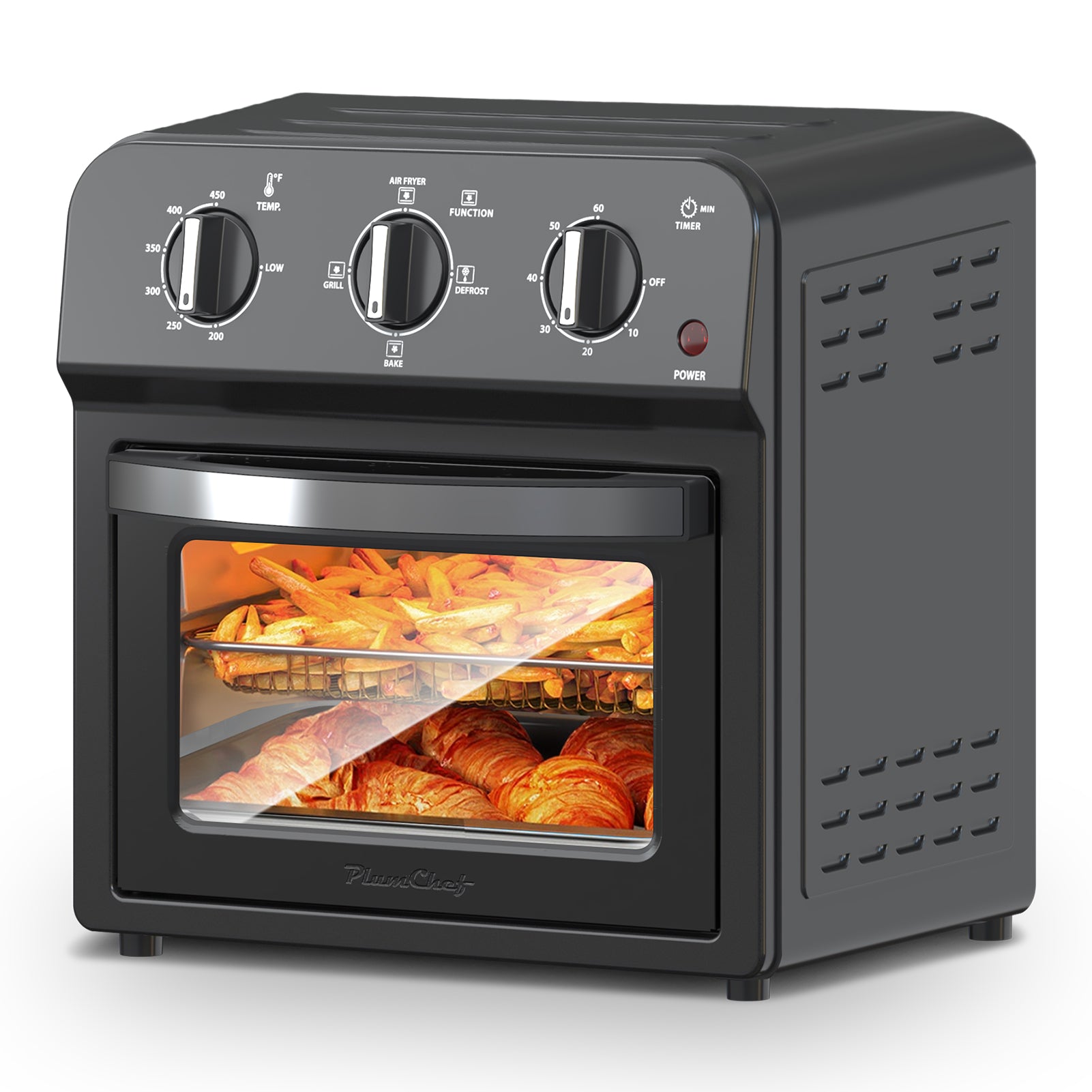Family Size Air Fryer Toaster Oven Combo,13QT,Hot Air Circulation For Healthy Oil-Free Cooking, Multifunctional Convection Contertop Oven, Adjustable Time & Temp Control, Amazon Resale Prohibited
