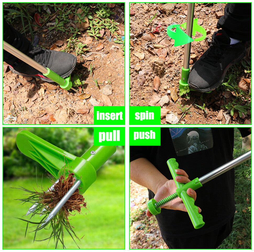 Weed Puller Weeder Twister Twist Pull Claw Garden Lawn Root Killer Remover Tools