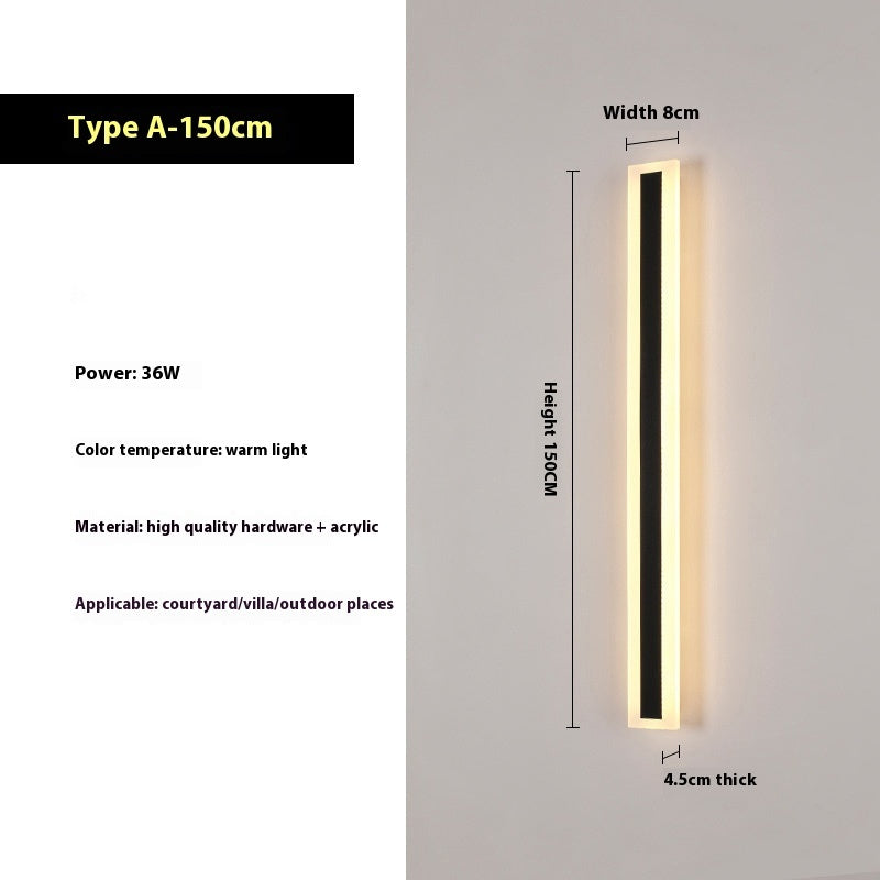 Outdoor LED Strip Straight Wall Lamp Waterproof