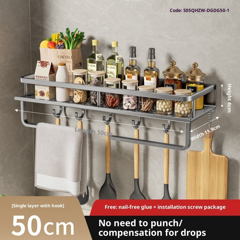 Kitchen Rack Seasoning Multifunctional Wall Mount Storage
